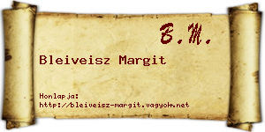 Bleiveisz Margit névjegykártya